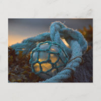 Flotteur de pêche en verre, Coucher de soleil, Ala