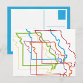Carte Postale flou de fierté missouri (Devant / Derrière)