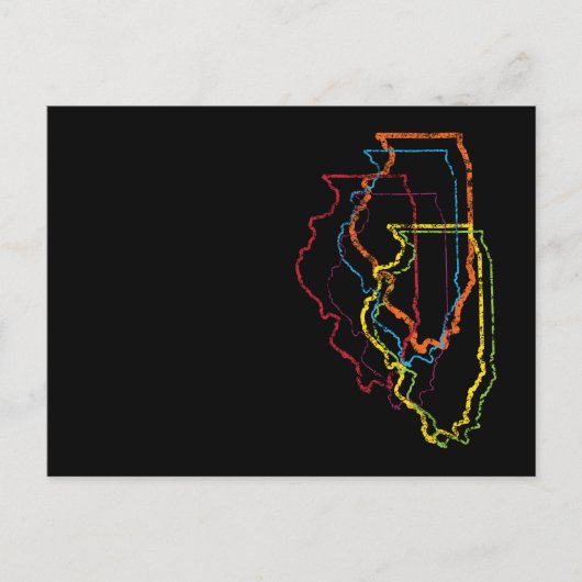 Carte Postale flou de la fierté illinoise (Devant)