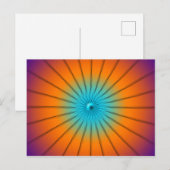 Carte Postale Flou radial abstrait et coloré (Devant / Derrière)