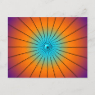 Carte Postale Flou radial abstrait et coloré