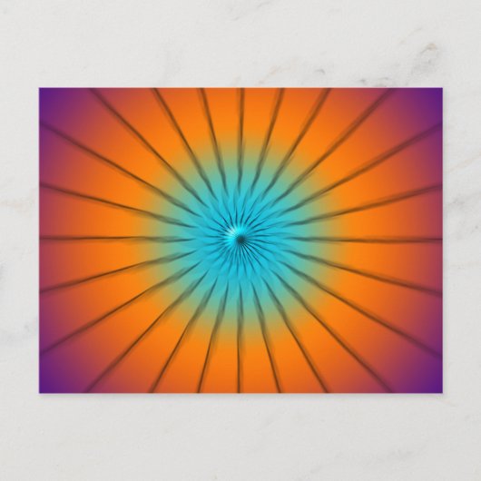 Carte Postale Flou radial abstrait et coloré (Devant)