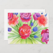 Carte postale flower (Devant / Derrière)