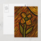 Carte postale Flower Art d'automne (Devant / Derrière)