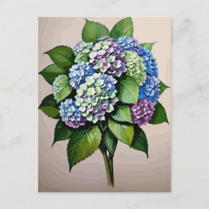 Carte Postale Flower bleu