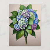 Carte Postale Flower bleu (Devant)
