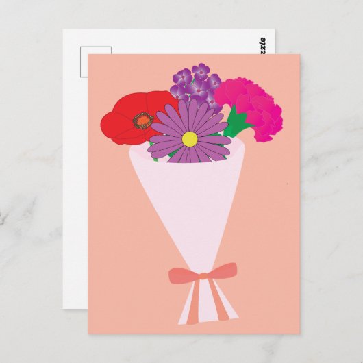 Carte Postale Flower Bouquet (Devant / Derrière)