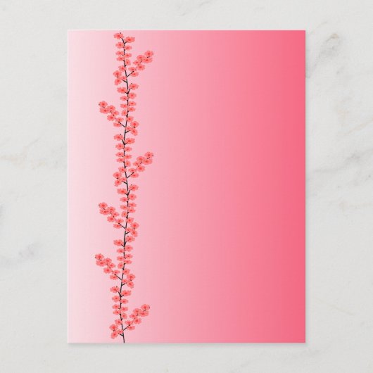 Carte postale Flower Branch, personnaliser (Devant)