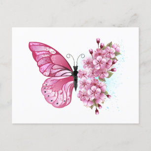 Carte Postale Flower Butterfly