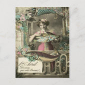 Carte Postale Flower Fish Cornucopia Poisson d'avril (Devant)