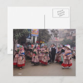 Carte Postale Flower Hmong aller au marché (Devant / Derrière)