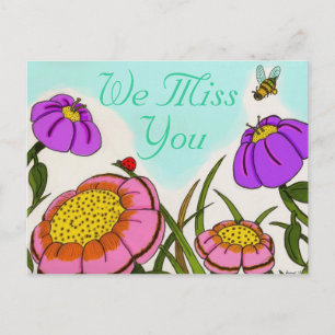 Carte postale Flower Meadow "We Miss You"