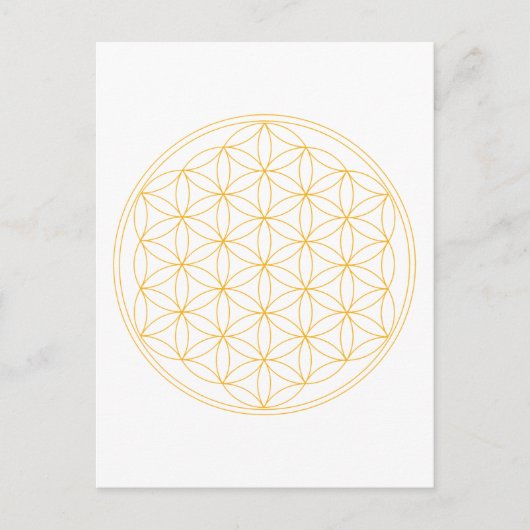 Carte Postale Flower of Life Gold Line (Devant)