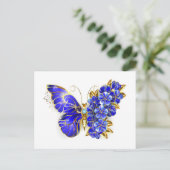 Carte Postale Flower Sapphire Butterfly (Debout devant)