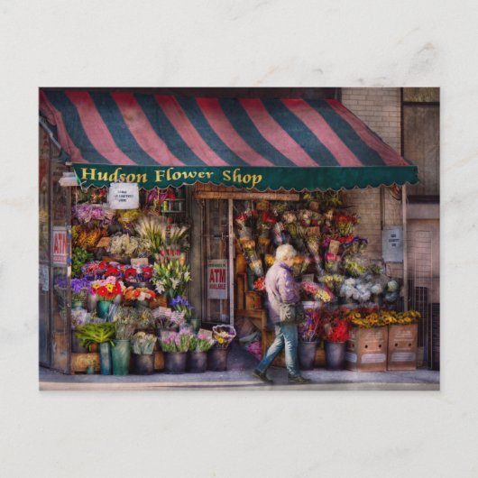 Carte Postale Flower Shop - NY - Chelsea - Hudson Flower Shop (Devant)