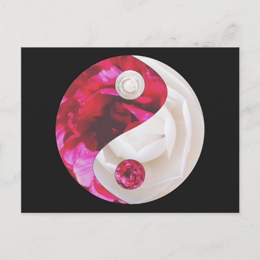 Carte postale Flower Yin Yang (Devant)