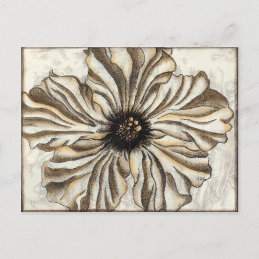 Carte Postale Flowerhead Fresco sur Tan Arrière - plan (Devant)