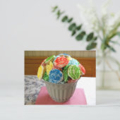 Carte Postale Flowerpot Cupcake (Debout devant)