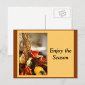 Carte Postale Flowers à Autumn Colors (Devant / Derrière)