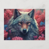 Carte Postale Flowers and the wolf (Devant)