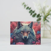 Carte Postale Flowers and the wolf (Debout devant)