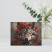 Carte Postale Flowers and the wolf (Debout devant)