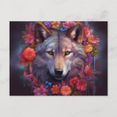 Carte Postale Flowers and the wolf (Devant)
