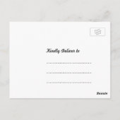 Carte Postale Flowers & Butterfly Rehearsal Dinner Postcard (Dos)