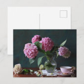 Carte Postale Flowers | Hydrangeas in Vase (Devant / Derrière)