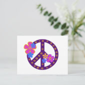 Carte Postale Flowers Peace Symbol (Debout devant)