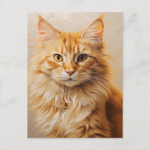 Carte Postale Fluffy Ginger Cat