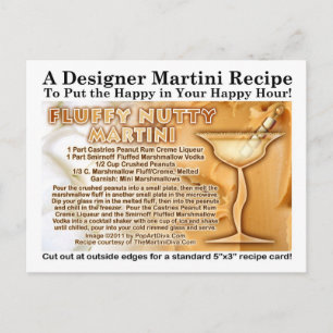 Carte postale Fluffy Nutty Martini Recette