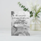 Carte postale Fluffy Peony Life Quote (Debout devant)