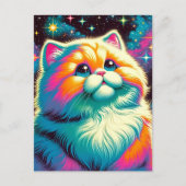 Carte Postale Fluffy Space Cat (Devant)
