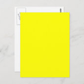 Carte Postale Fluo jaune pur plaisir à Customiser (Devant / Derrière)