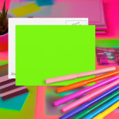 Carte Postale fluorescent vert