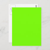 Carte Postale fluorescent vert (Devant / Derrière)