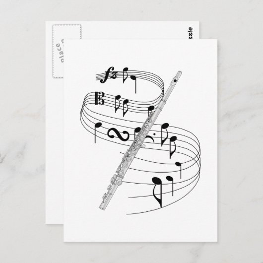 Carte Postale Flûte (Devant / Derrière)