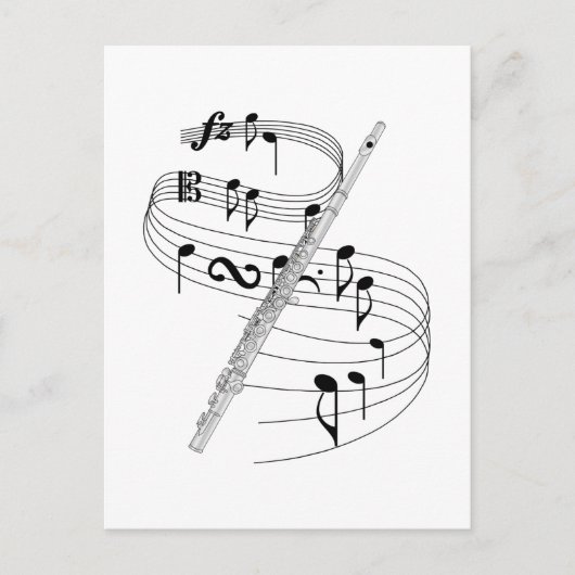Carte Postale Flûte (Devant)