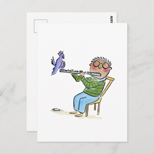 Carte Postale Flûte (Devant / Derrière)