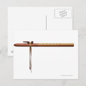 Carte Postale Flûte de cèdre amérindienne (Devant / Derrière)