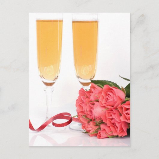 Carte Postale flûte de champagne (Devant)