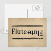 Carte Postale Flute Vintage (Devant / Derrière)