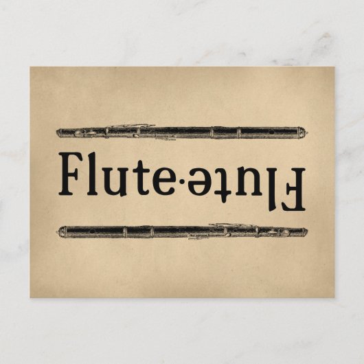 Carte Postale Flute Vintage (Devant)