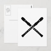 Carte Postale Flûtes croisées (Devant / Derrière)