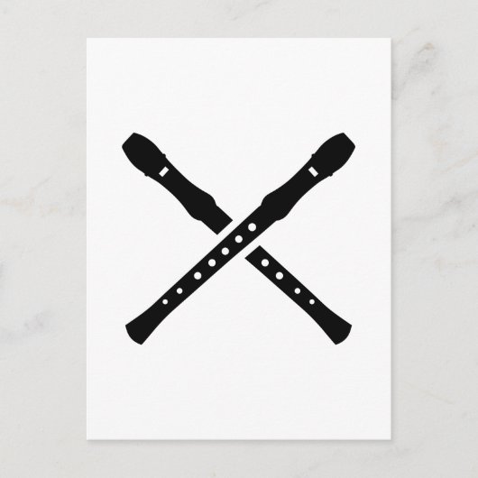 Carte Postale Flûtes croisées (Devant)