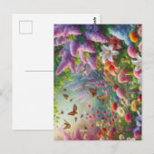 Carte Postale Fluttant Floral (Devant / Derrière)