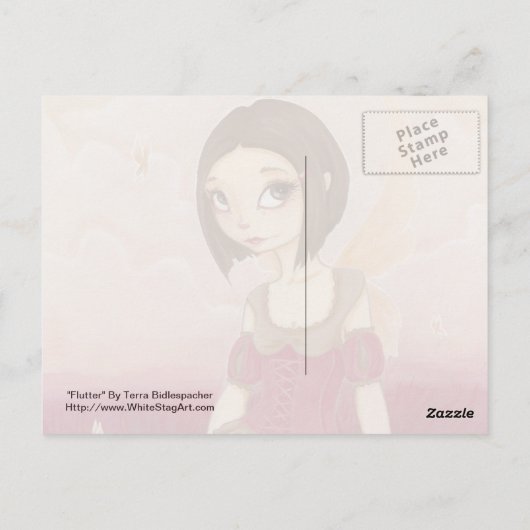 Carte Postale Flutter - PotCard fée (Dos)
