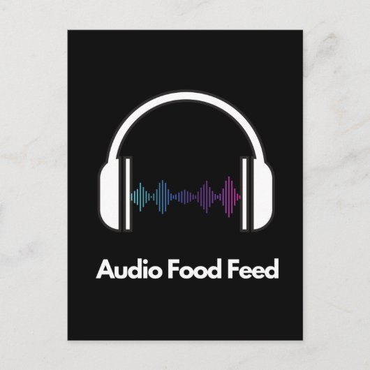 Carte Postale Flux audio alimentaire (Devant)