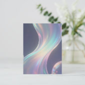 Carte Postale Flux de bulles abstrait iridescent (Debout devant)